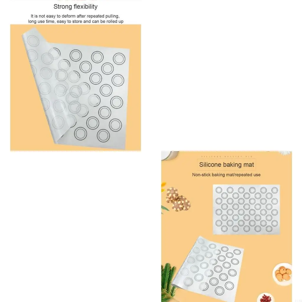 F19B Non Silicone Baking Mat Pad Sheet Liner Pastry Tools Rolling Dough Mats for Macaron Cake Cookie Kitchen Bakeware Tool