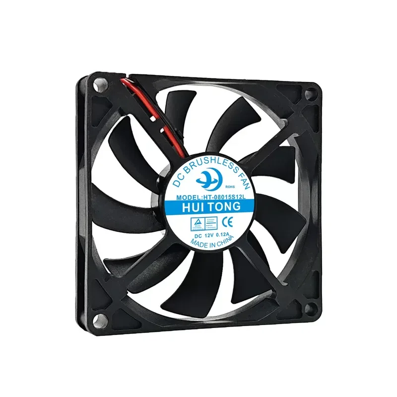 for HT-08015S12L 12V 0.12A Silent Cooling Fan for Midea BCD-217WTM Refrigerator Freezer Replacement Part