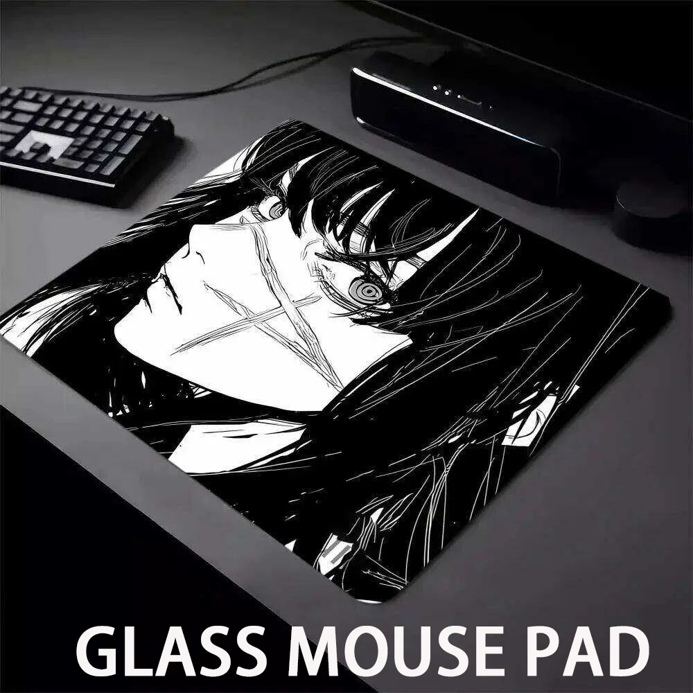 Anime Cool Girl Photovoltaic Glass Mouse Pad Tempered Upgrade Smooth esports FPS Game & Office Specific Mousepad Pc Laptop Mat