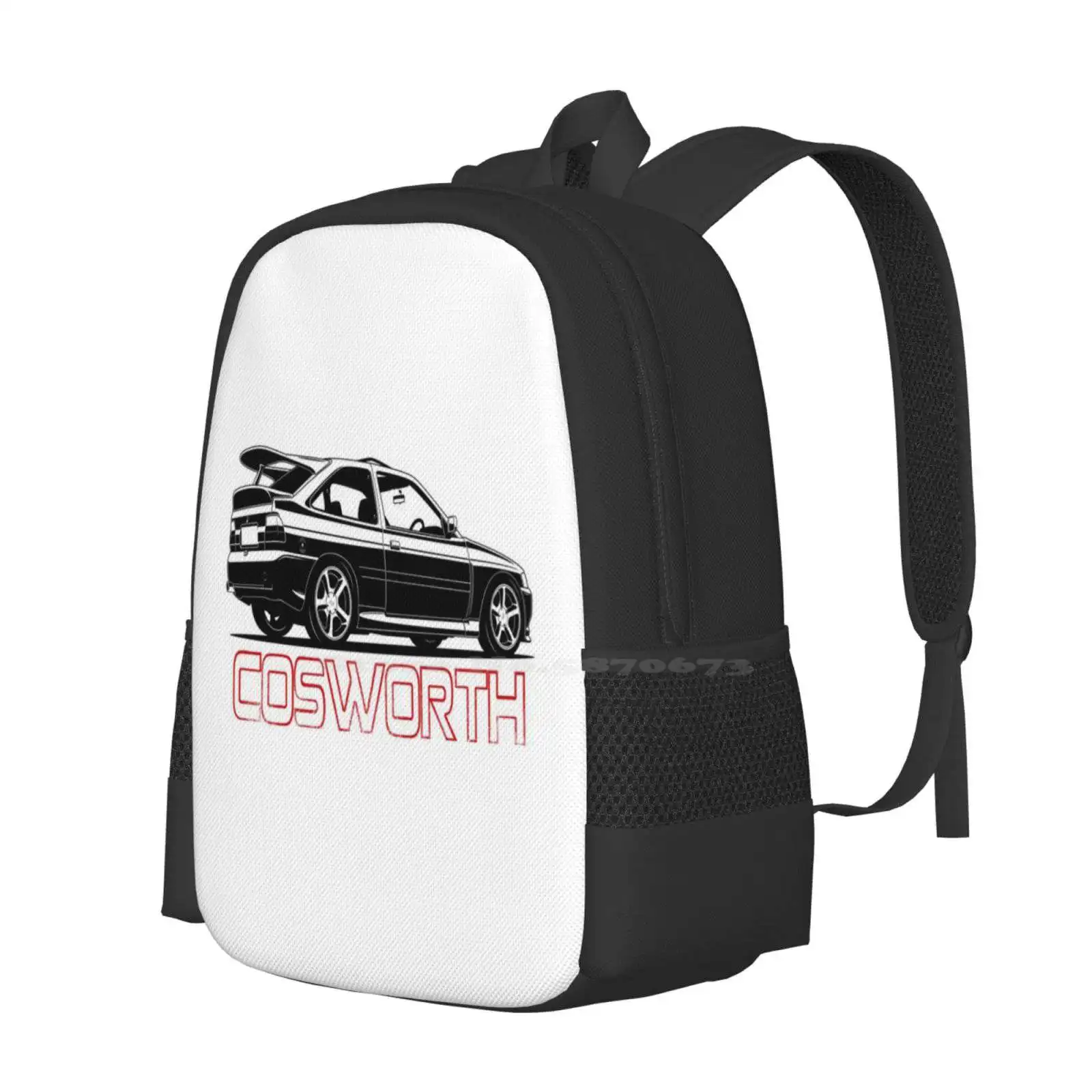 Escort Rs Cosworth (Black) Hot Sale Schoolbag Backpack Fashion Bags Cosworth Escort Rs Performance Cars Automotive Vector Drift