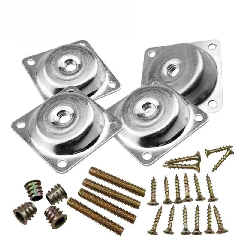 

Beveled 14-degree wooden leg iron supporting accessories Nordic coffee table leg iron wooden leg iron screw 4-piece set