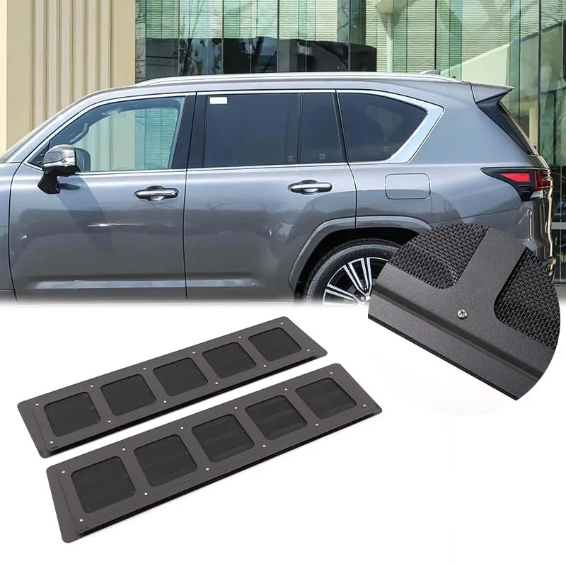 For Lexus LX For Toyota Land Cruiser LC300 2022+ Aluminum alloy black car rear ventilation blinds car modification accessories