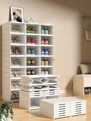 Transparent Folding Shoe Rack Plastic Box Shoe Storage Cabinet Wall Ball Rack Shoe Cabinet Storage Box