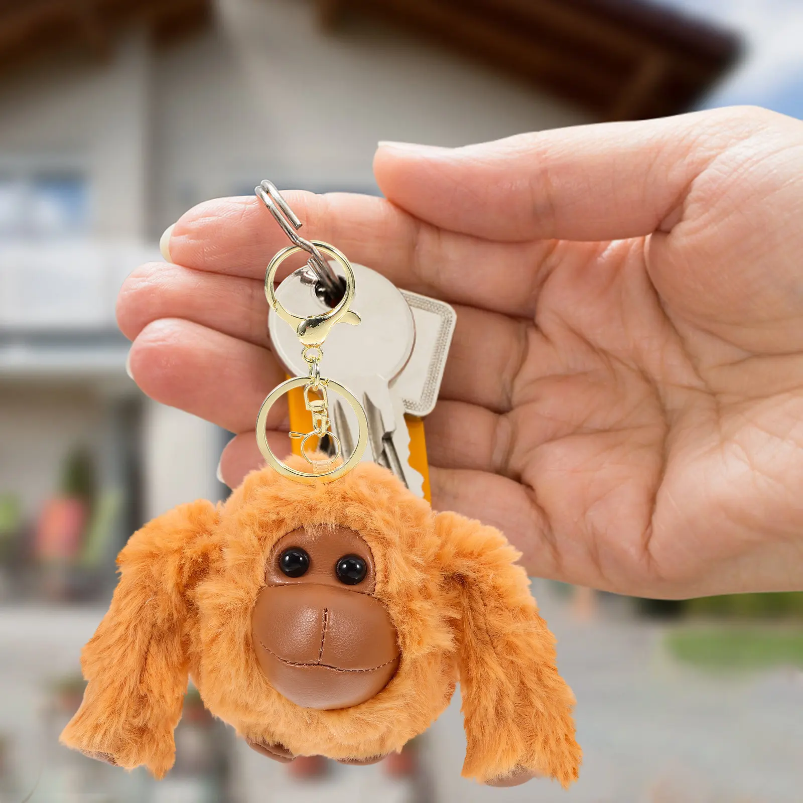 

Брелок-горилла (1 шт.), милый брелок для рюкзаков и сумок, подвеска-украшение, мягкая игрушка-брелок, кулон-шарм