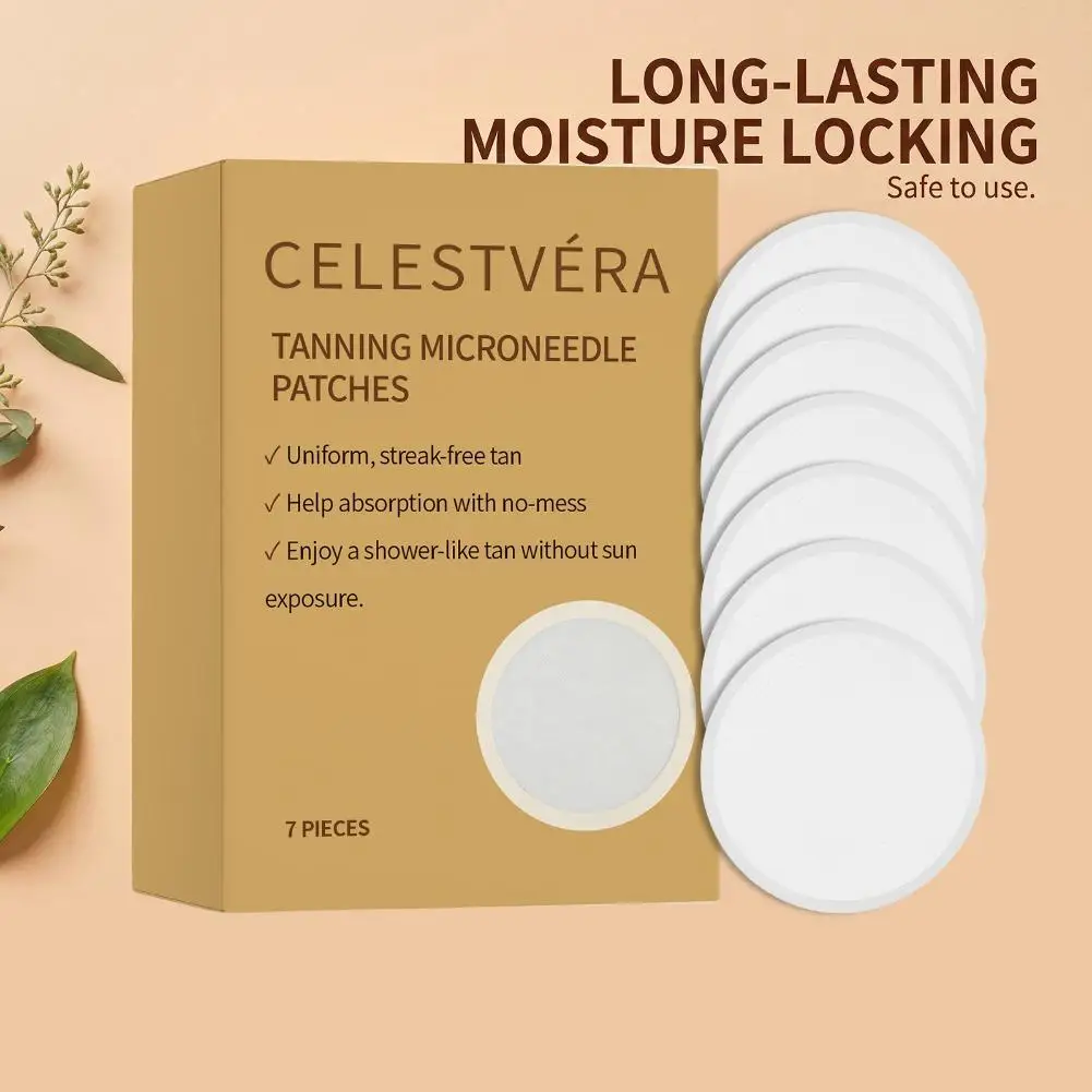 Parches de microagujas sin efecto bronceador, distribución uniforme de la pigmentación, previene manchas, mantiene la piel del cuerpo limpia y suave después del uso.