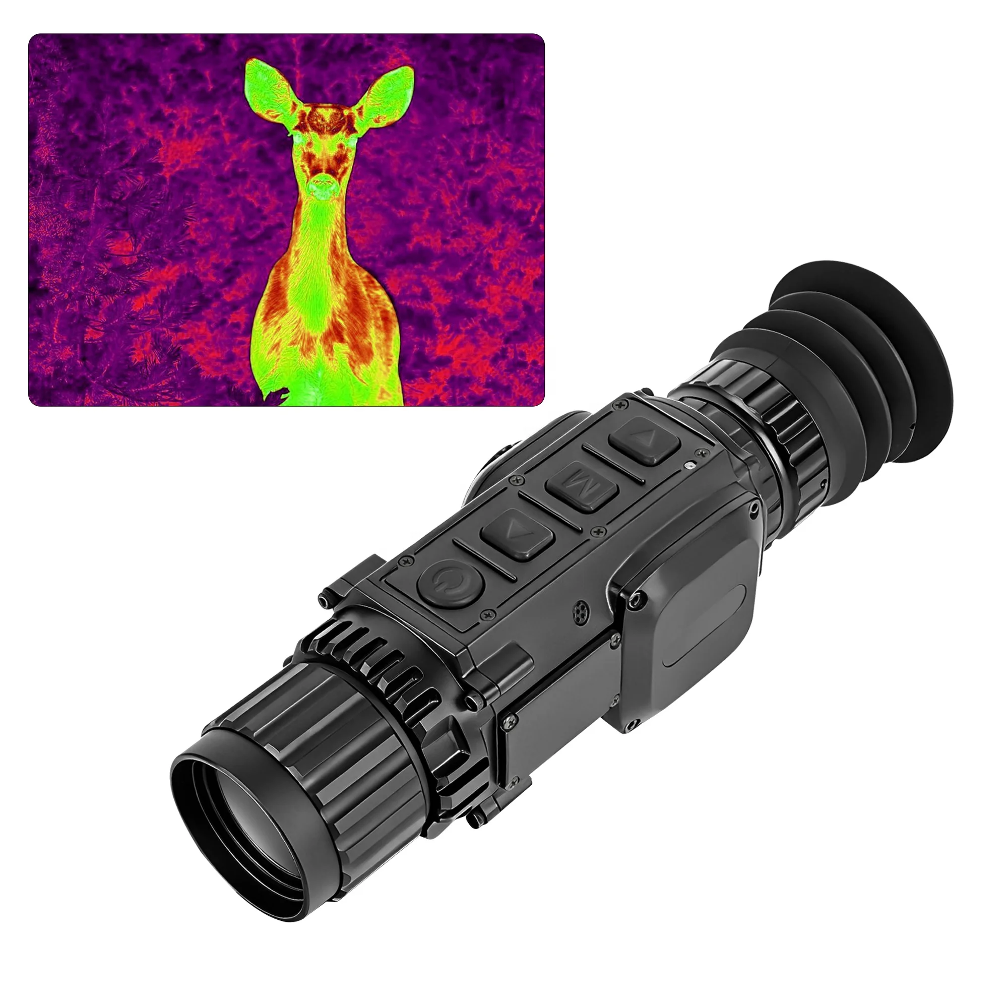Infrared Thermal Imaging Scope 384x288 Ballistic Solution Built-in Digital Compass 50Hz CE for Shooting