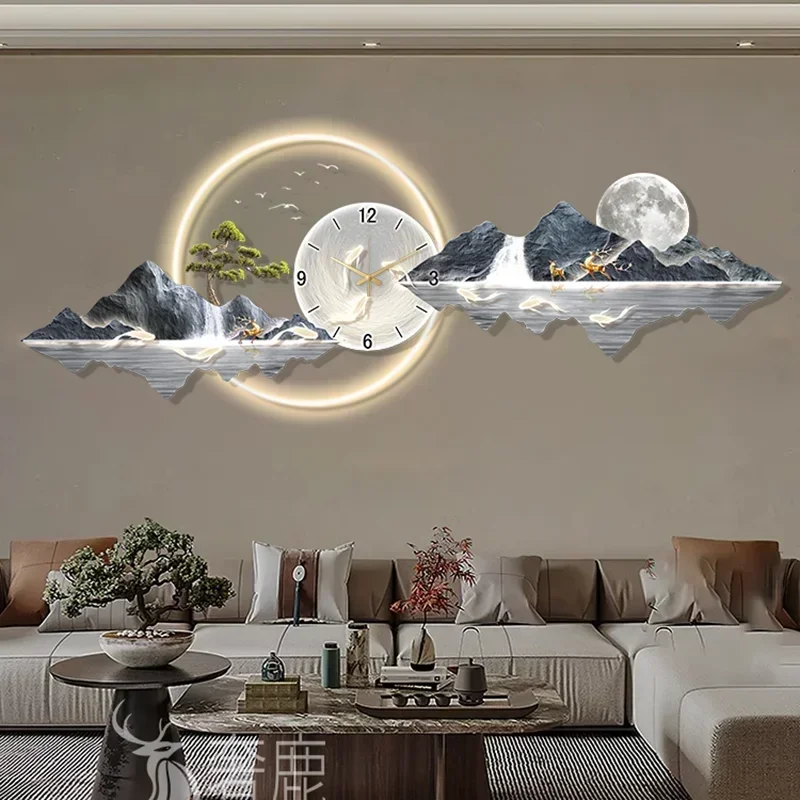 Interior Led Wall Clocks Digital Art Mural Large Modern Aesthetic Design Wall Watch Creative Nordic Duvar Saati Home Decoration