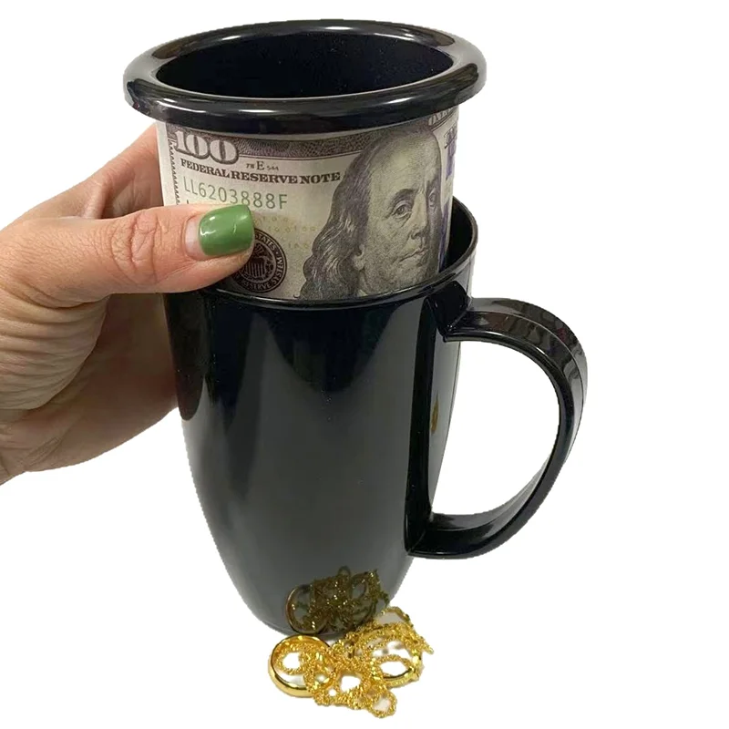 

Бутылка для воды с секретным отделением для безопасного хранения ценностей, денег, ключей и ювелирных изделий, черная