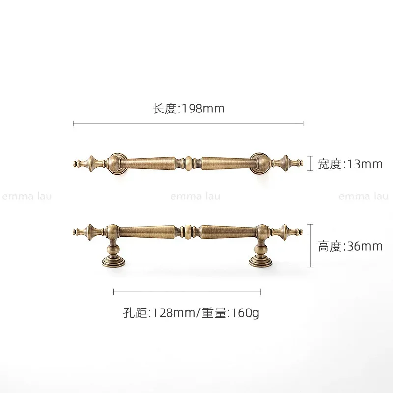 Palace Style Brass Furniture Handles Retro Bronze Silver Cabinet Handle Door Drawer Knobs Retro Kitchen Wardrobe Cupboard Pulls