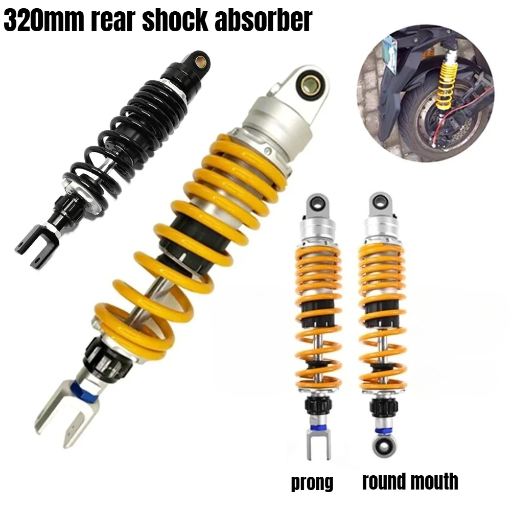 Universal 320mm Motorcycle Rear Damping Adjust Shock Absorber For Honda Yamaha Kawasaki Suzuki Rear Suspension Black/Yellow