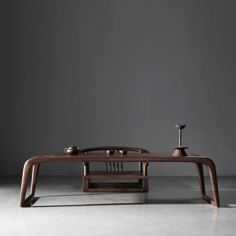 

Tatami balcony, small low tea table, coffee table, black walnut wood Zen