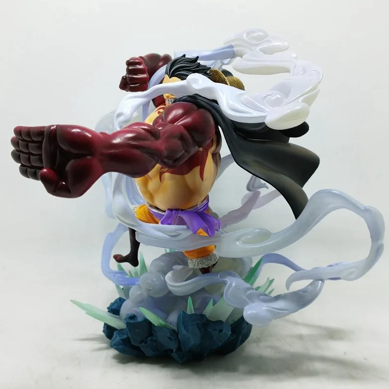 20cm One Piece Anime Figure Monkey D. Luffy Gear 4 Model Dolls Action Figurine Gk Luffy Statue Decor Collect Kids Boy Toy Gift - view 3