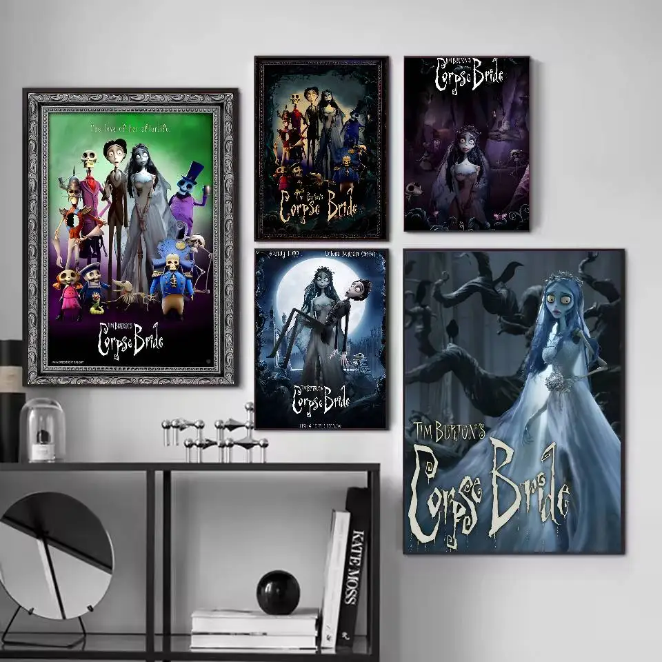 C-Corpse Bride Cartoon Poster Art With Prints Home bedroom living room decoration gift view 4