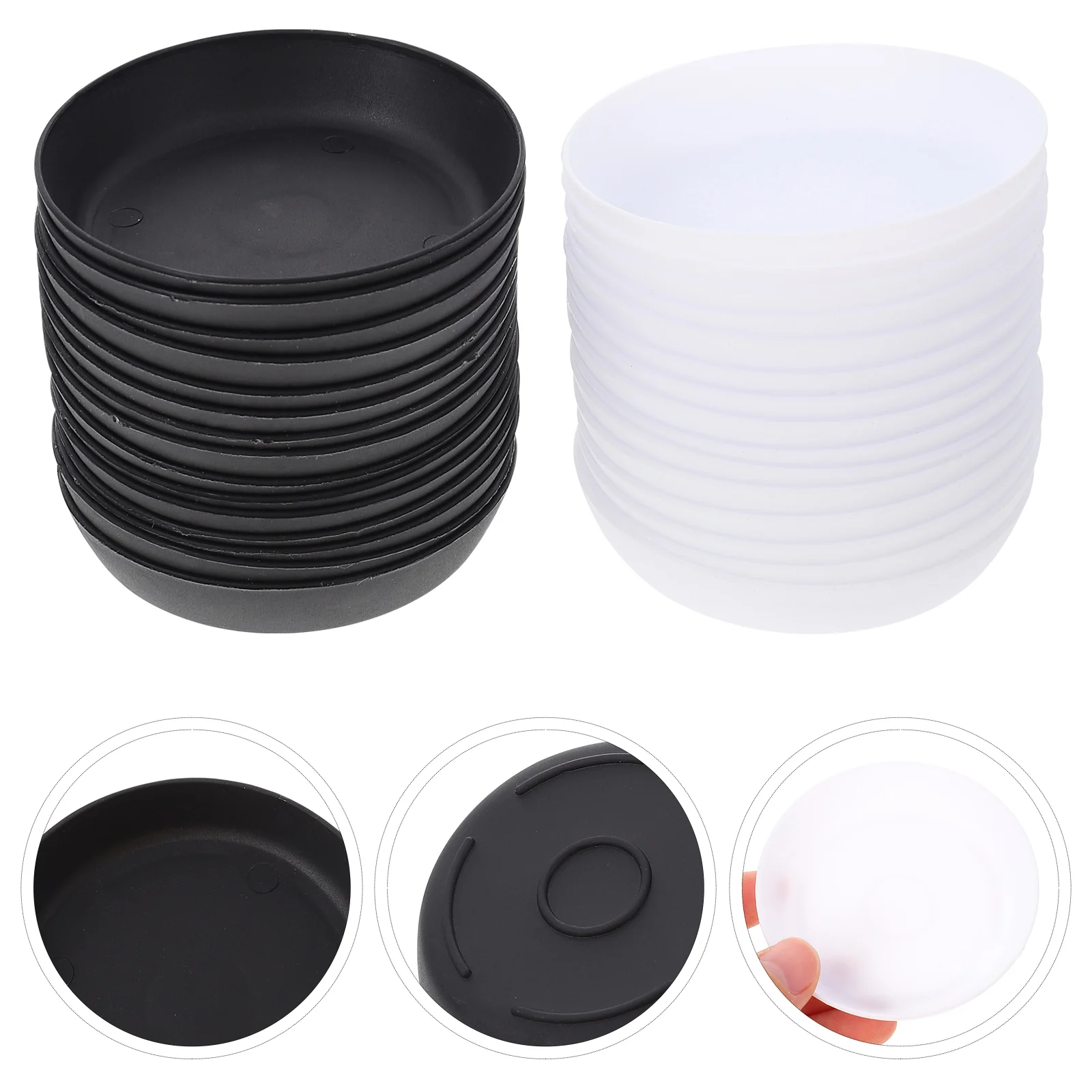 

30 Pcs Flowerpot Bases Round Plastic Trays for Plant Pots Gardening Water Plates Lightweight Protect Floors Prevent