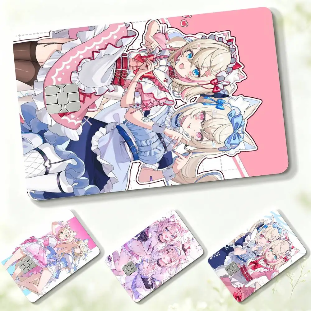 Cute Virtual Girl F-Fuwamoco  Credit Card HD Stickers Game Card Decal Small Chip Waterproof Sticker Gift