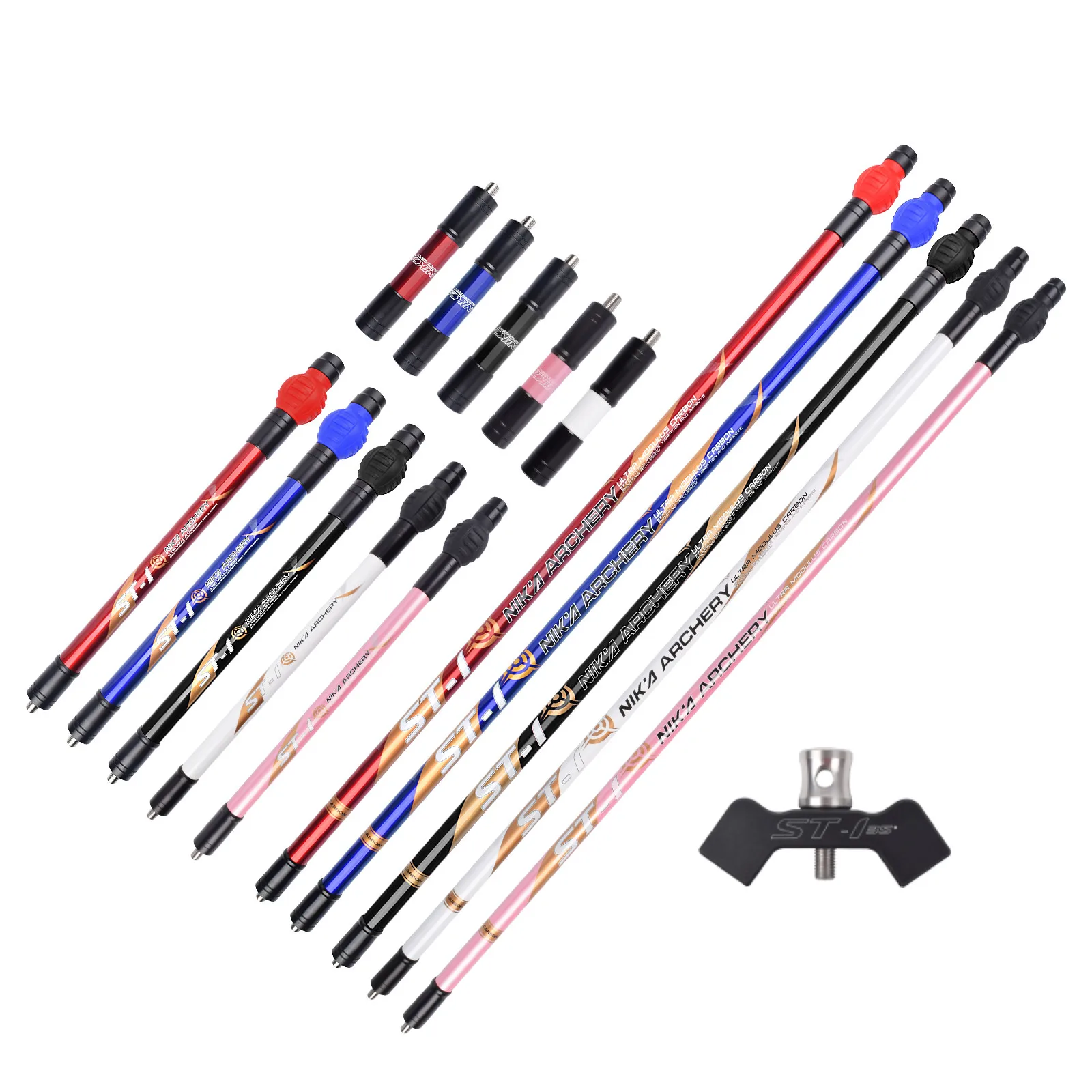 1SET Archery Balance Bar Set ST-1 Carbon Stabilizer Set For Archery Bow Accessories For Outdoor Hunting Shooting