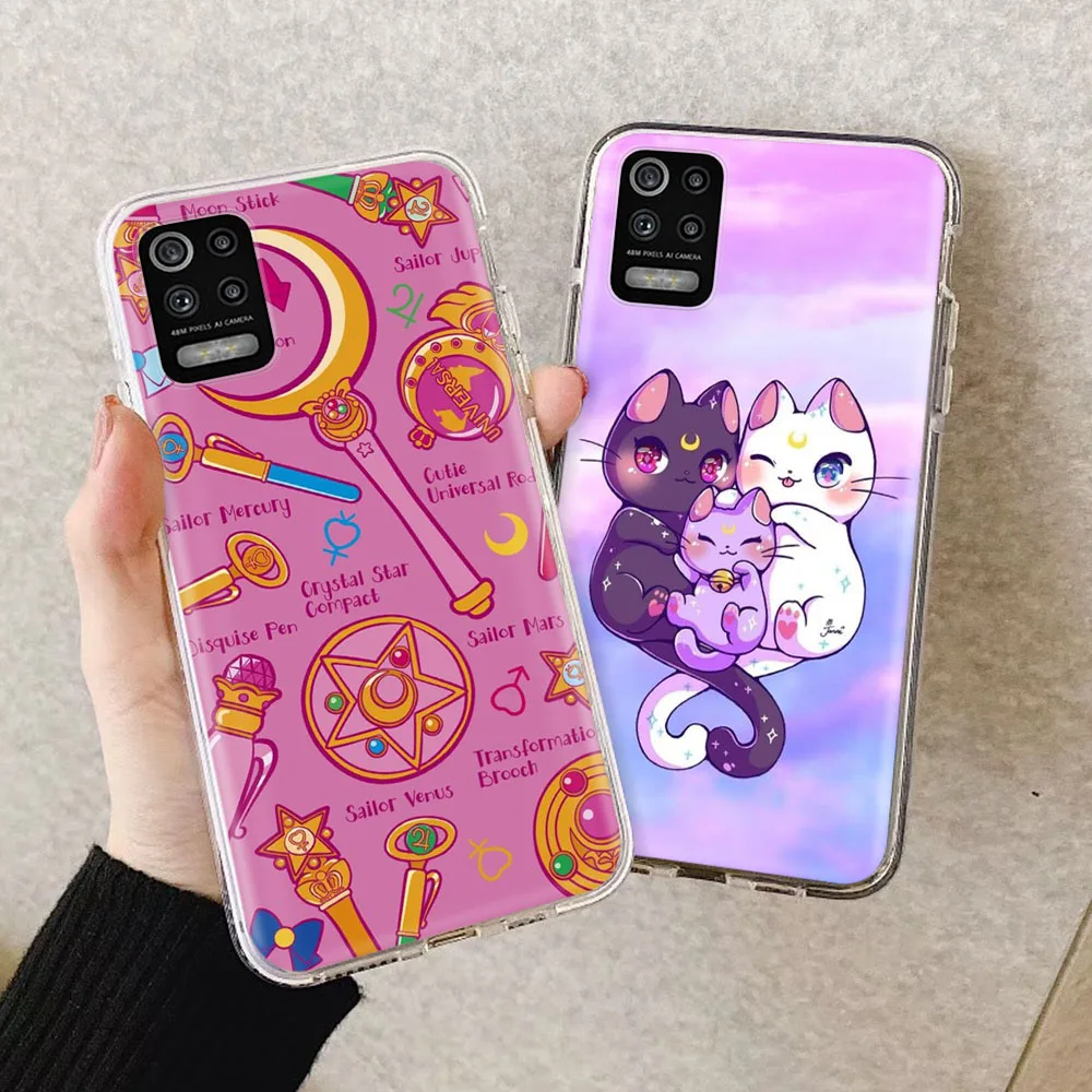 Case for Motorola One Fusion Action Plus Hyper 5G ACE Macro G31 G41 G51 G71 G50 G60 G60S Pro Soft Cover Luna Artemis Cat Saillor