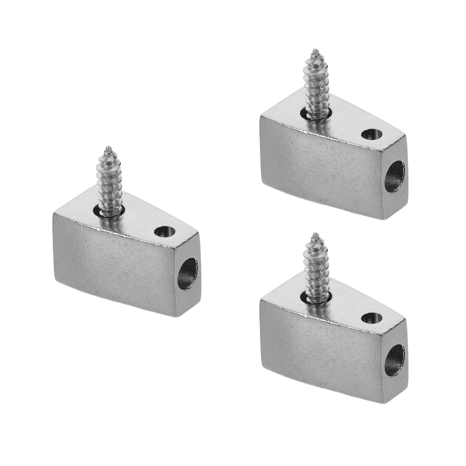 

3pcs Headless Electric Guitar Accessories Locking Nut String Retainer Bridge Mount For Bass Replacement Split Metal Design