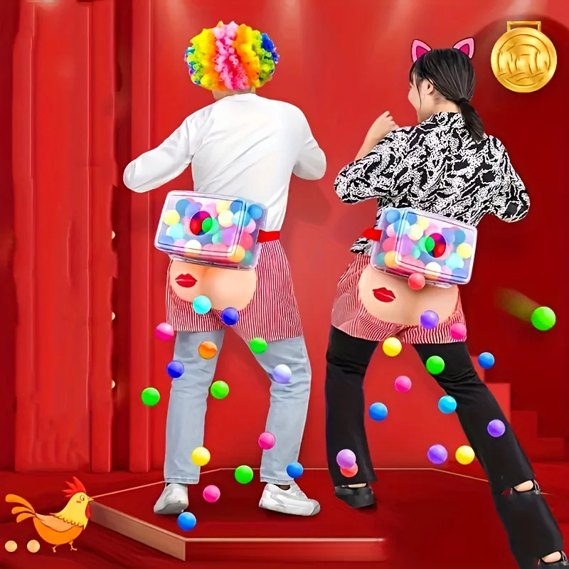 Комплект из 2 забавных игр для семейной вечеринки — 60 пластиковых разноцветных шариков, активный отдых в помещении и на свежем воздухе для свадеб, фестивалей и идеальных подарков