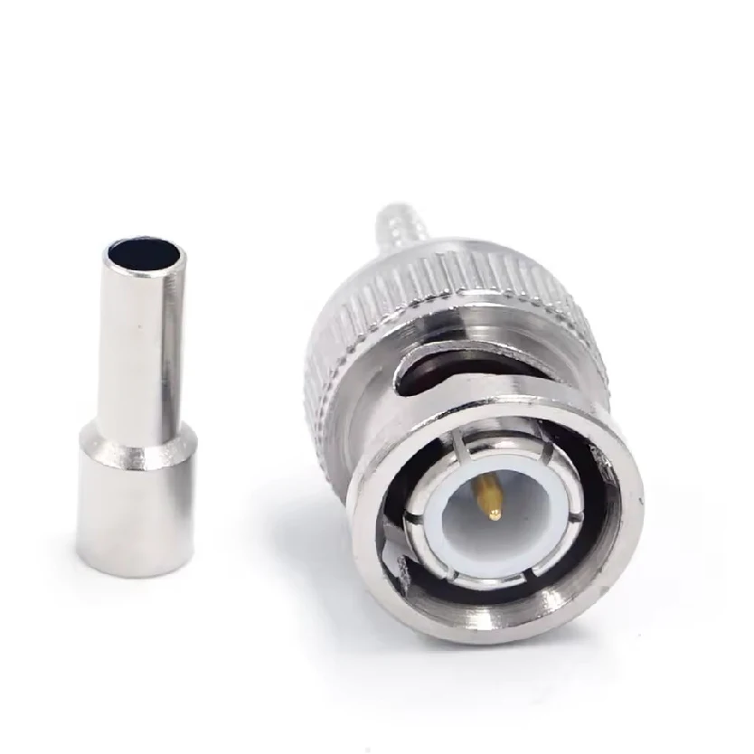 BNC-J-1.5 BNC Male Plug RF Connector Crimp Nickelplated for Coaxial Cable RG174 RG316 LMR100