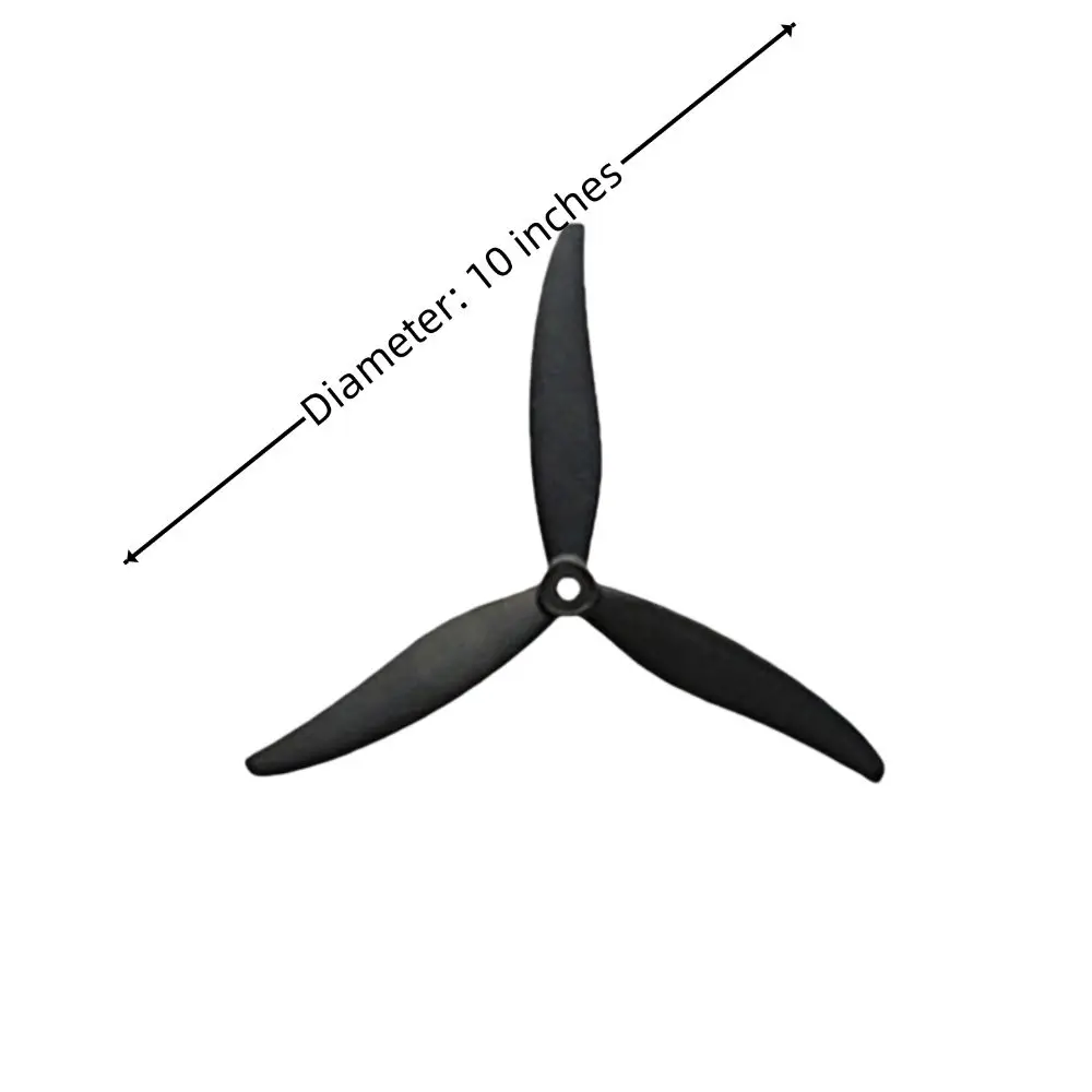 1/2 Pairs New 1050 Propeller 10X5X3 CW CCW Fixed Wing Part RC Drone Propellers Black RC Helicopter Propeller