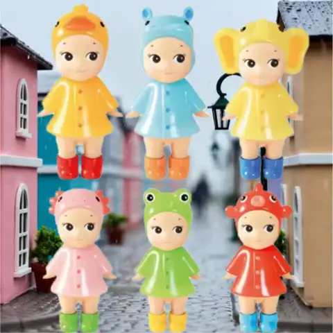 1-6 Pieces Cute Animal Themed Mystery Doll Box for Rainy Days, Random Style, Collectable Mini Figures for Table Decoration and G