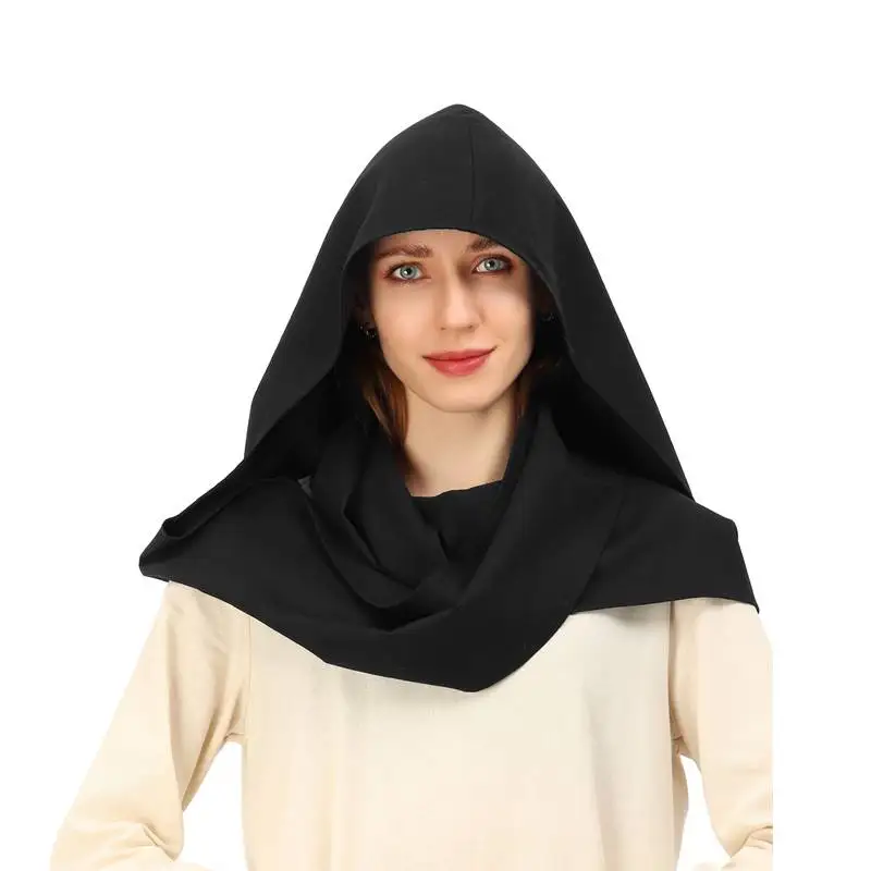 WENAM Linen Hood for Muslim Vintage Rogue Cape Costume Accessory Medieval Hood Cape LARP Renaissance Faire