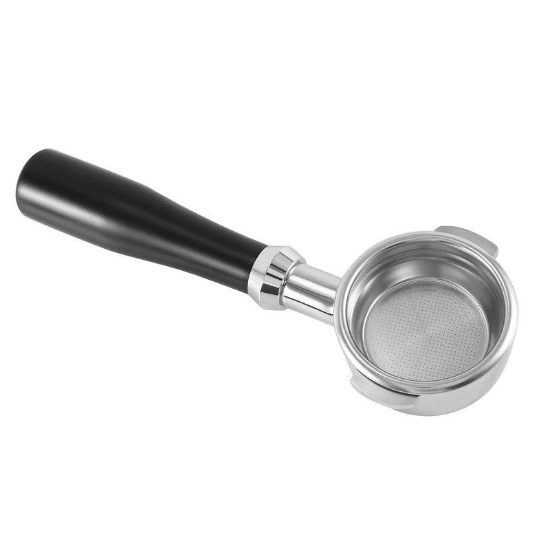 

58Mm Double Ear Coffee Machine Filter Holder E61 Bottomless Portafilter With Wooden Handle Coffee Tools
