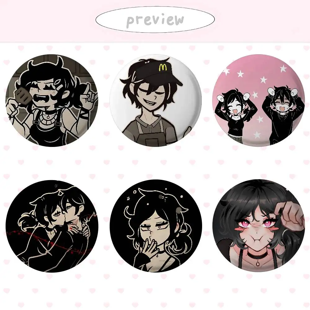 H-The Coffin Of Andy And Leyley Cover Brooches Funny Meme Badge Fashion Jewelry Gifts