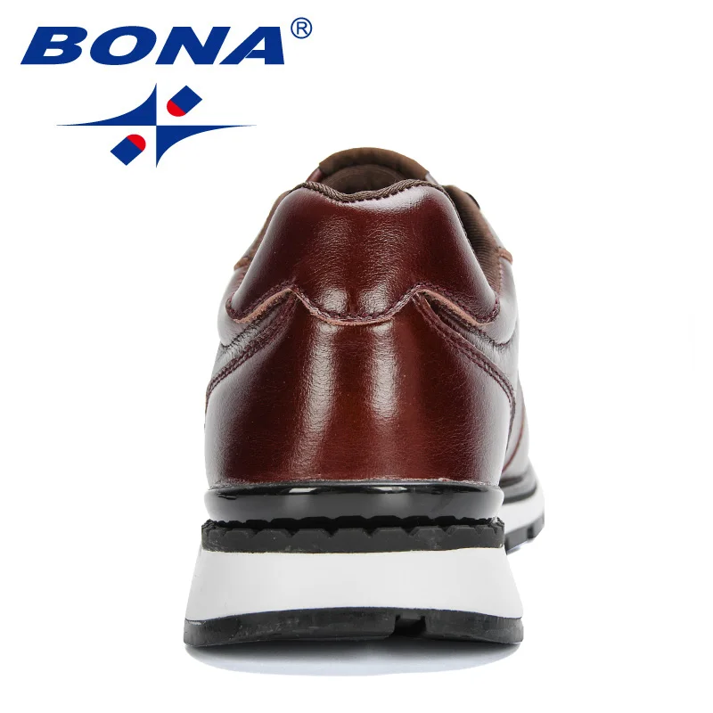 BONA New Designers Business Dress Shoes Genuine Leather Formal Office Men Shoes Party Fashion Wedding Man Footwear Trendy