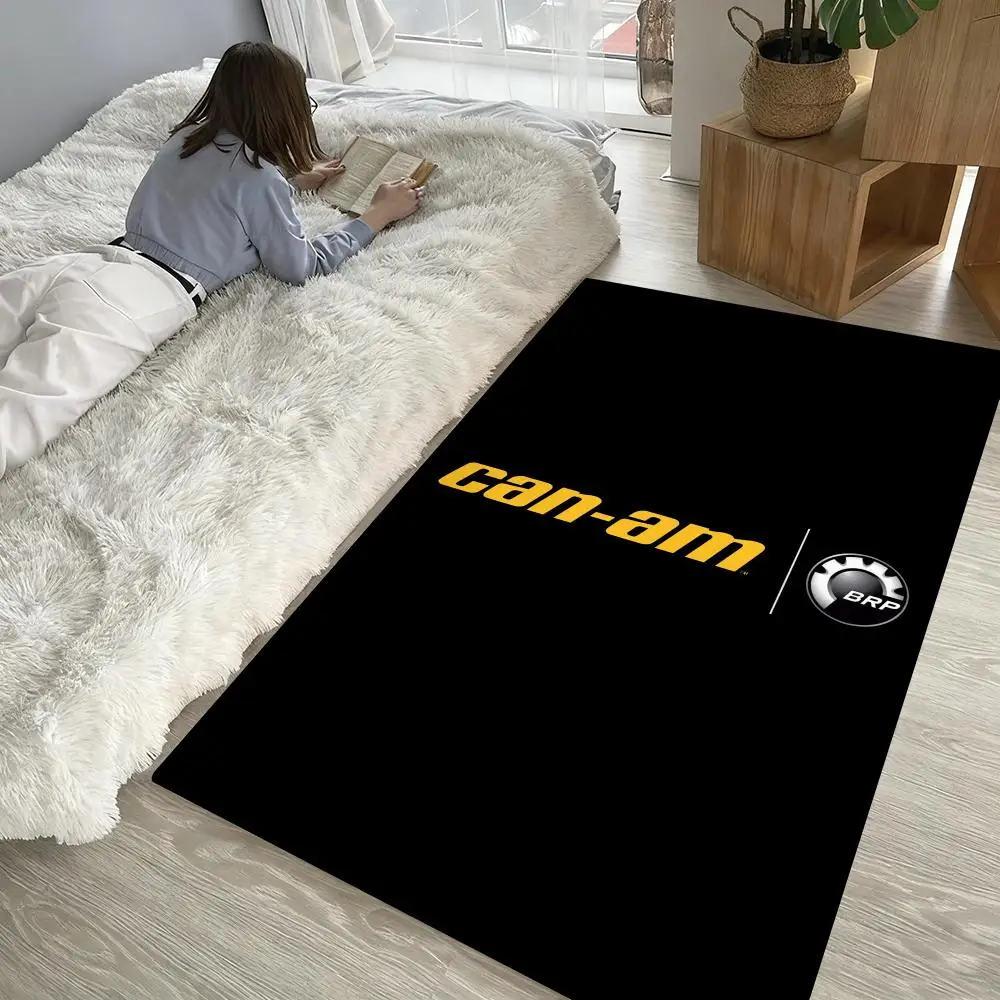 

C-CanS AM BRPs Moto Racing Logo Floor Mat Soft Thickened Non-Slip Door Mat for Living Room Home Decor Flannel Rugs
