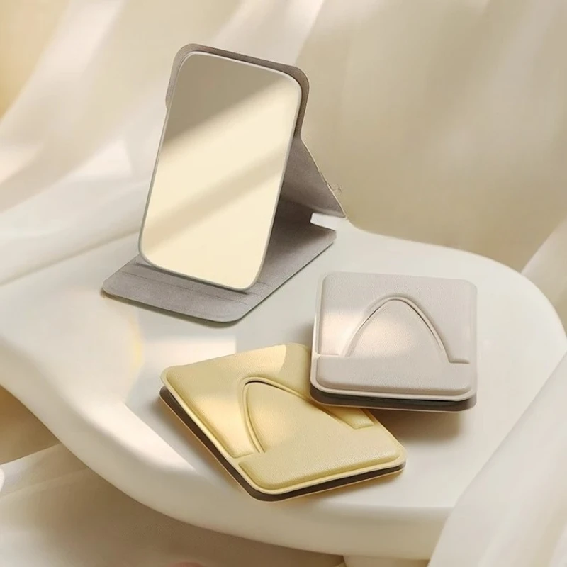 

Magnified Light Mirror Rectangle Sticker White Design Mirror Standing Aesthetic Dorm Dekoracyjne Lustra Home Accessories