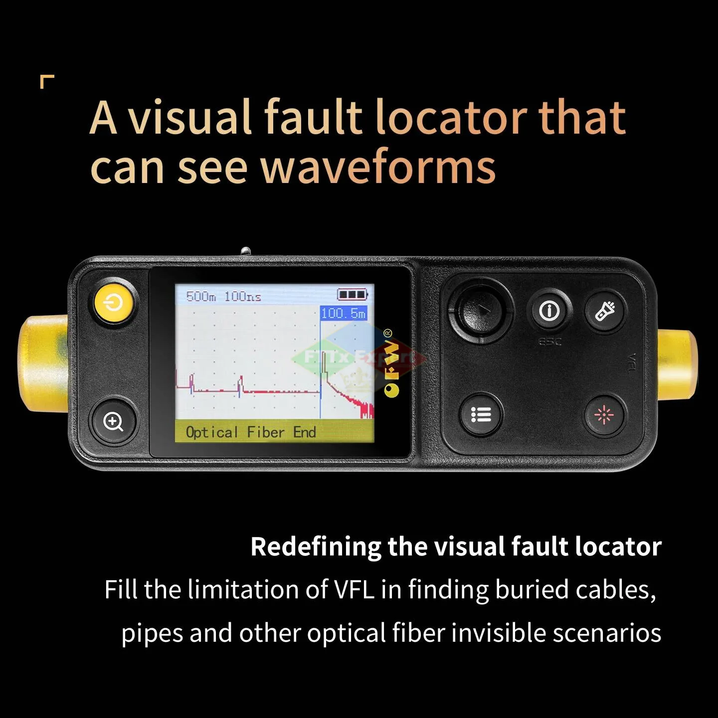 OFW New FWV-100 20KM Optical Fault Finder VFL Tester Optic Fault Finder FTTB FTTH breakpoint tester Meter, Fiber Ranger