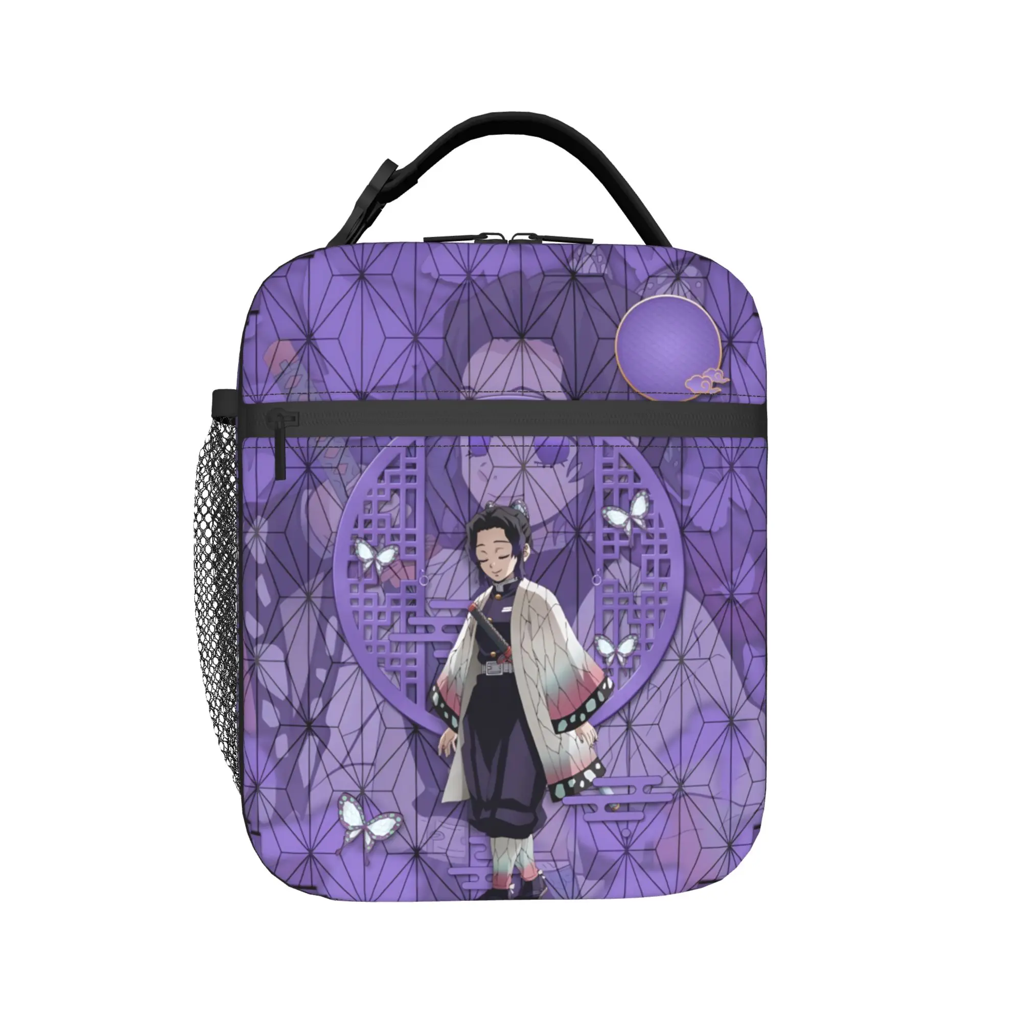 Custom Demon Slayers Insulated Lunch Bag for School Office Manga Waterproof Cooler Thermal Lunch Box Unisex