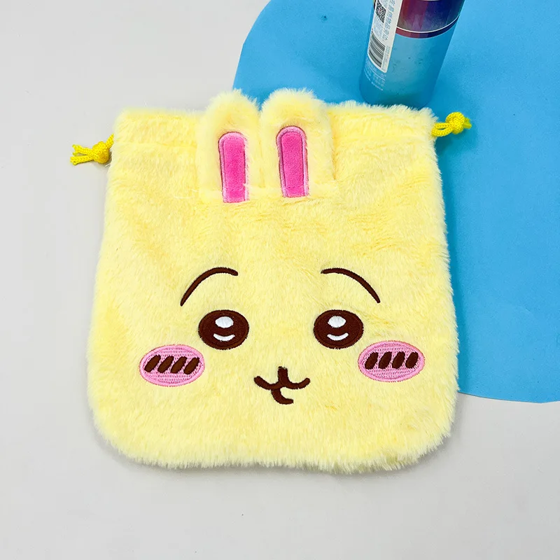 Kawaii Chiikawa Bundle Pocket Hachiware Coin Purse Cartoon Soft Drawstring Bag Storage Bag Girl Travel Makeup Bag Gift