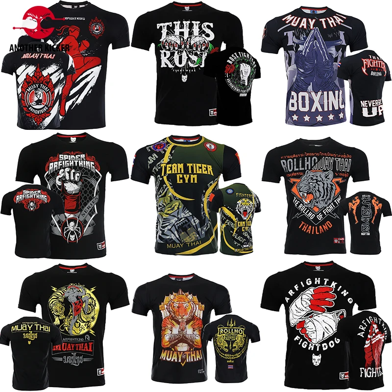 

Muay Thai Shirt MMA T Shirts BJJ Rash Guards Jiujitsu Rashguard Kickboxing Boxing Tiger Jersey Fighting Martial Arts Clothes