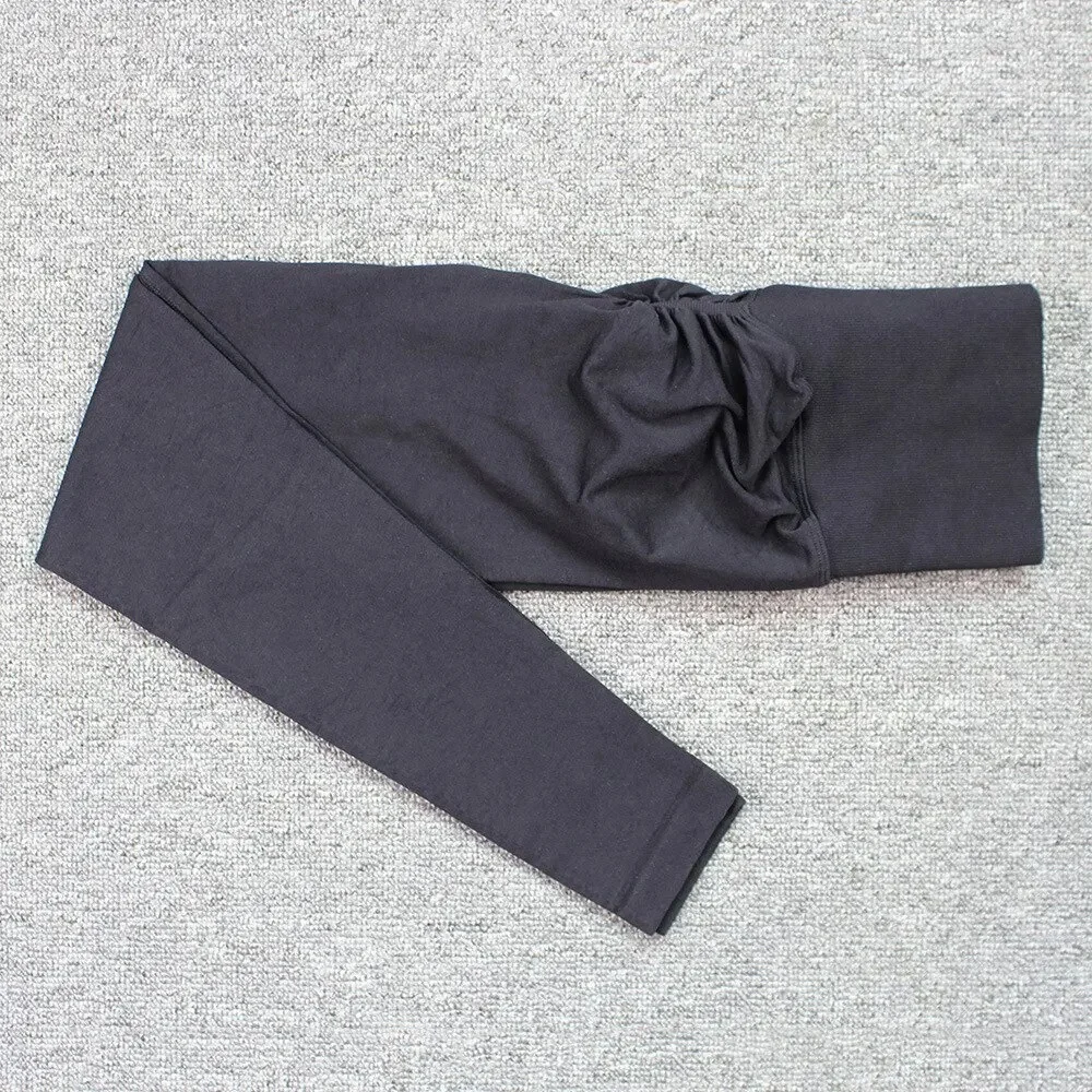 2025 سلس محبوك اللياقة البدنية سراويل رياضية المرأة عالية الخصر والأرداف ضيق الخوخ الأرداف عالية الخصر عارية اليوغا السراويل #3