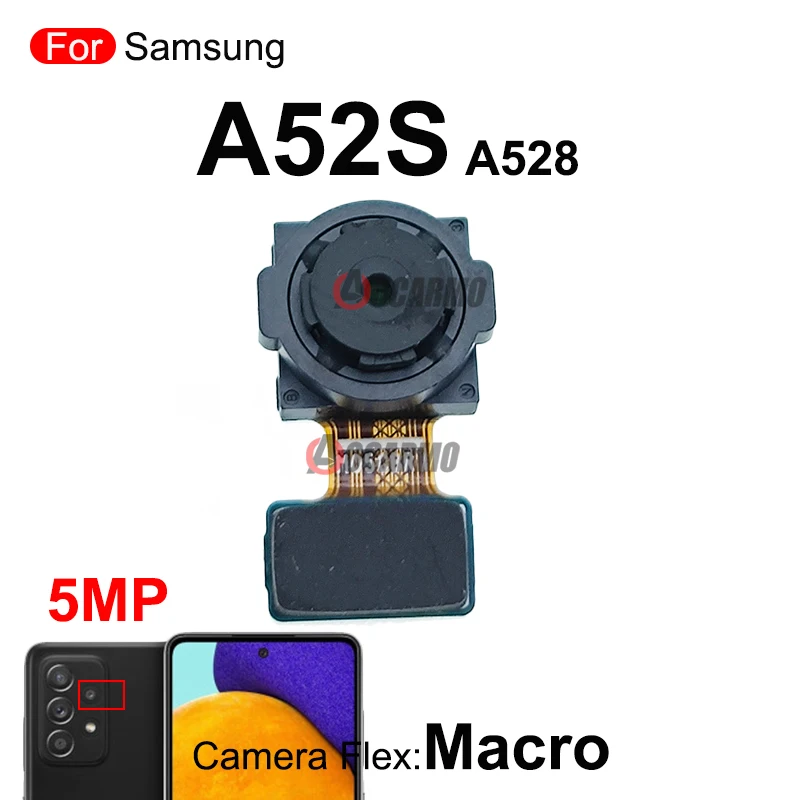 Fotocamera anteriore per Samsung Galaxy A52S A528B A528 profondità posteriore Macro + parti di ricambio del modulo fotocamera principale posteriore UltraWide