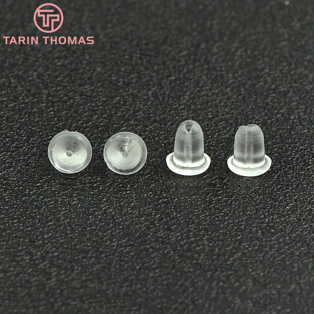 (4090) 100PCS 4x5MM 5x6MM White Rubber Earring Back Diy Jewelry Findings Accessories Wholesales
