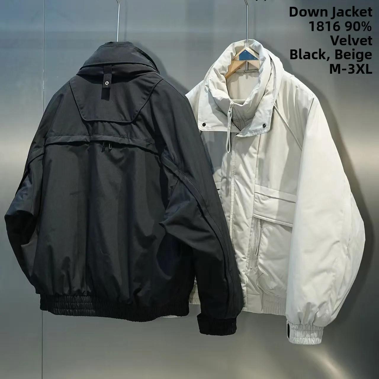 

Casual Sle ort Double Layer Stand Collar down Jaet Men Women Lightweight Warm Winter Coat kets Faion Outerwear