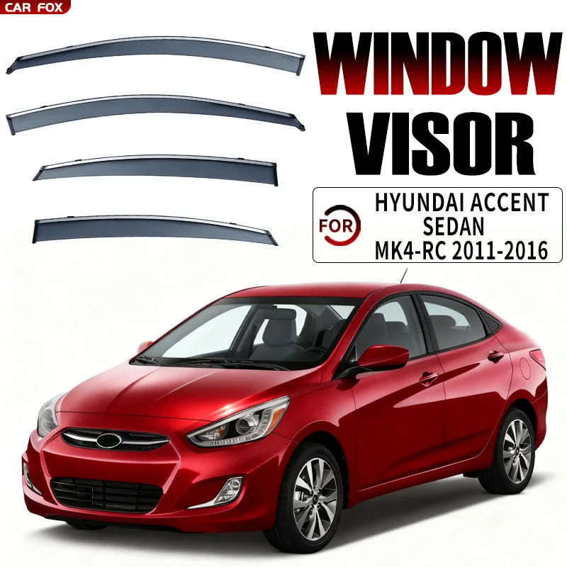 

Для современного автомобиля Accent Verna Brio: дефлектор окон