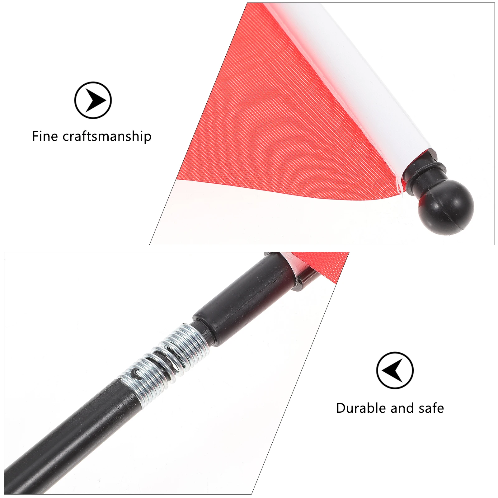 3 set Bicycle Flag Kit 3 Sets Bike Handlebar Flags for Riding Safety Kids Accessories Smooth Surface Wall Sticker Home Decor