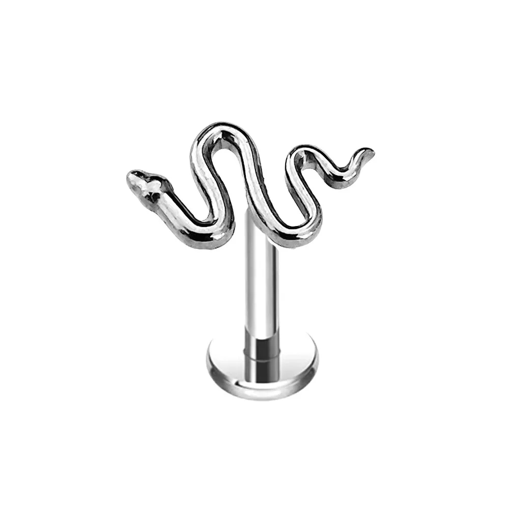 Titanium Snake Bee Drop Butterfly Labret Piercing Earring