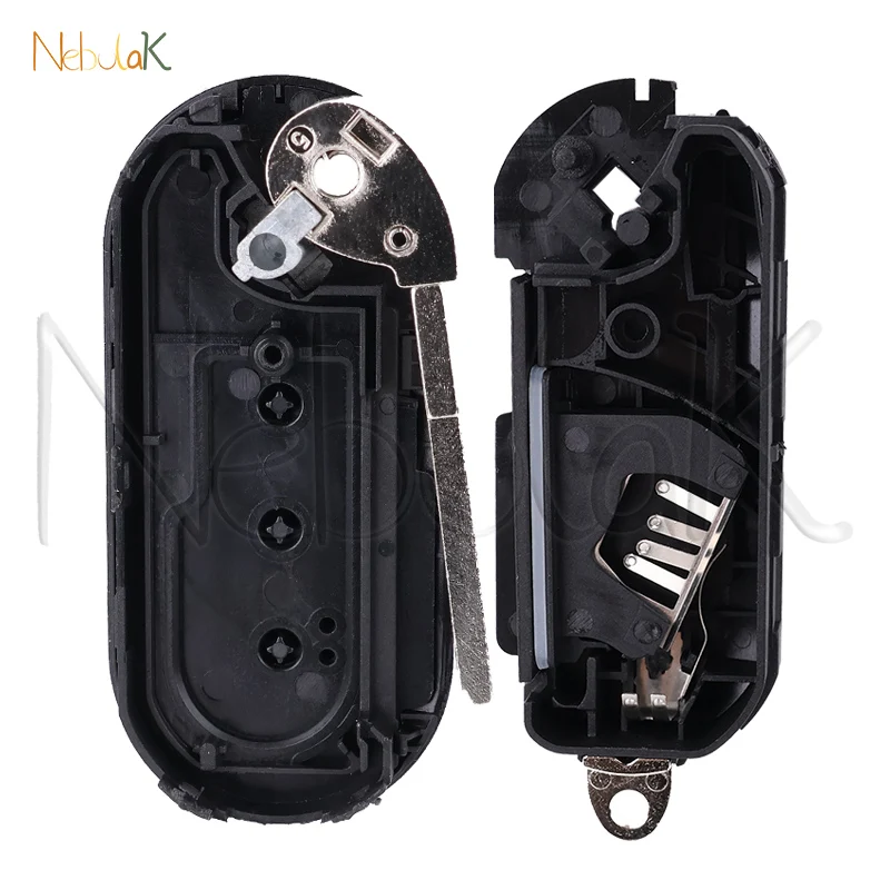 حافظة مفاتيح السيارة شل لشركة فيات 500 باندا برافو بونتو دوكاتو بيجو الملاكم سيتروين البلوز SIP22 بليد 2 3 أزرار غطاء الإسكان #2