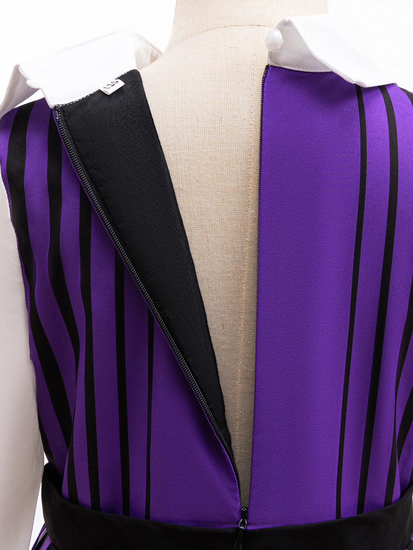 Enid فستان زي الفتيات الأرجواني مخطط زي مدرسي سترة فستان للأطفال هالوين الأربعاء تأثيري ملابس الحفلات