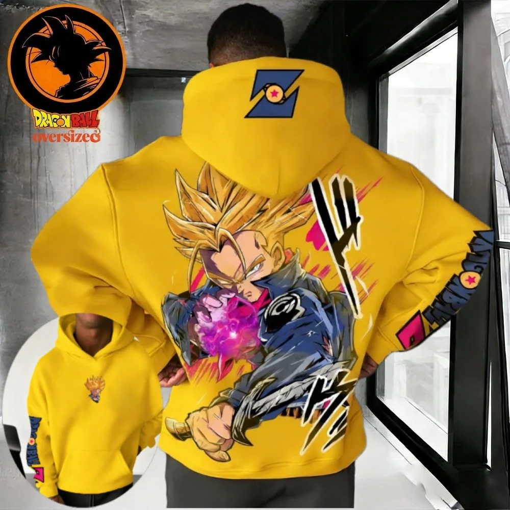 

Зимняя толстовка унисекс 2026 Dragon Ball в стиле ретро, высококачественная хлопковая теплая толстовка оверсайз с принтом Супер Сайян, повседневная куртка для мужчин и детей