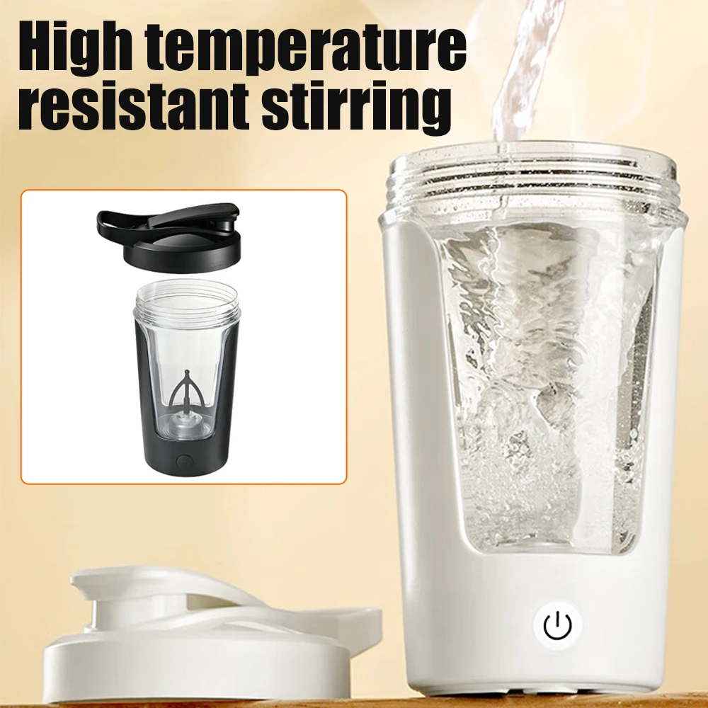 350ML Electric Protein Shaker Bottle Fully Automatic Vortex Mixing Blender Leakproof Milk Coffee Mug Thermos Fitness Cup