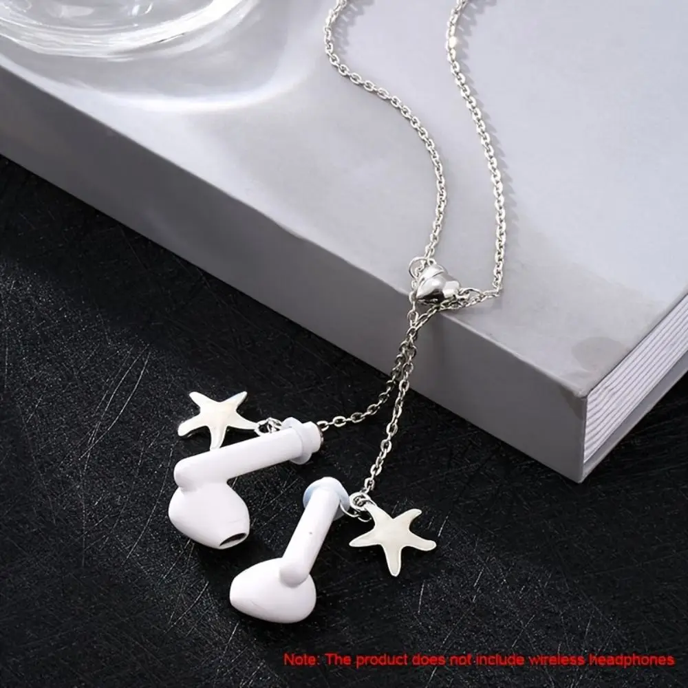 

Zinc Alloy Starfish Anti-lost Earphone Chain Protection Chain Ear Hanging Bluetooth Earphone Holders Universal Earphones Lanyard