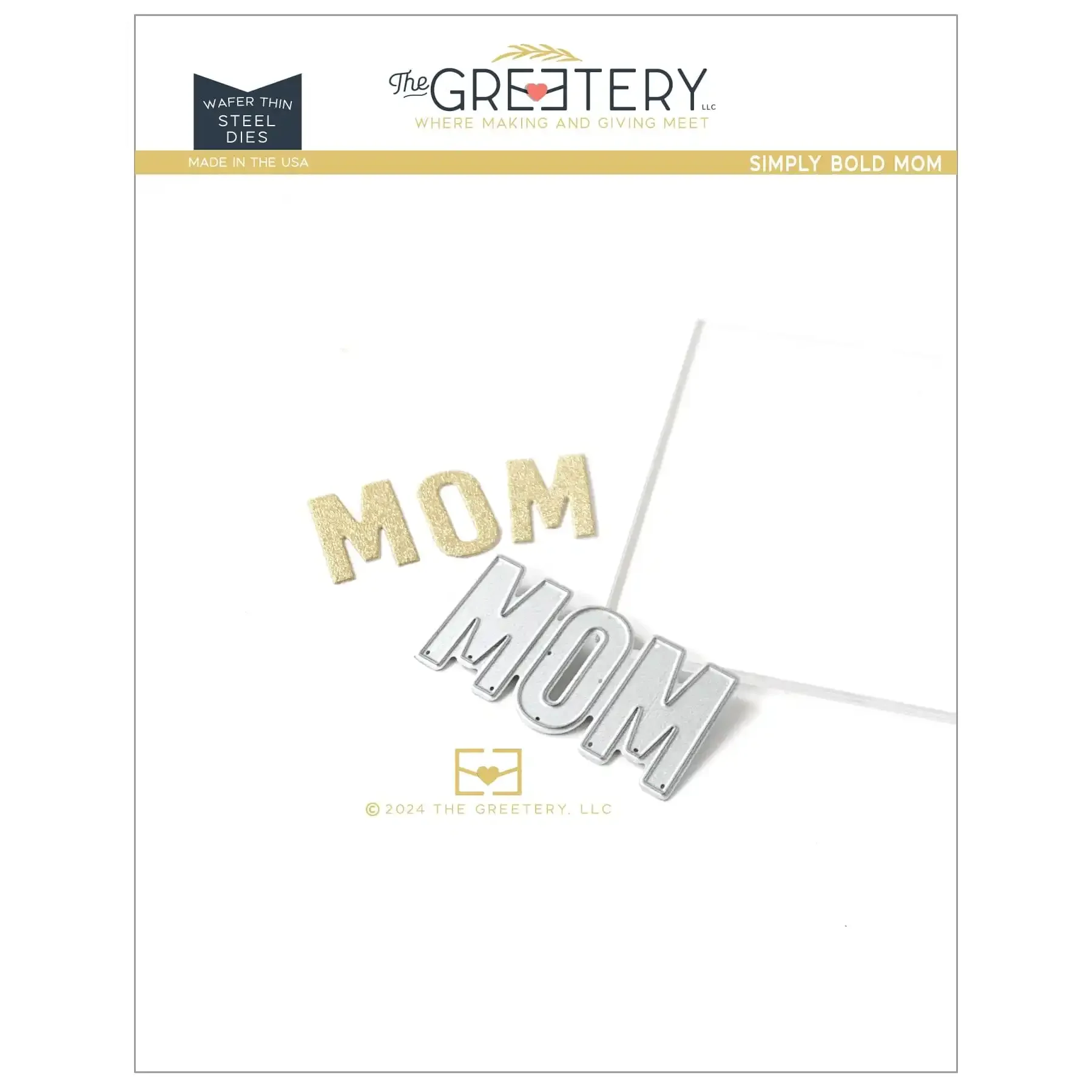 Mom Letter New Metal Cutting Dies Hot Foil for DIY Greeting Card Making Scrapbook Craft Paper Decoration 2024 Mothers Day