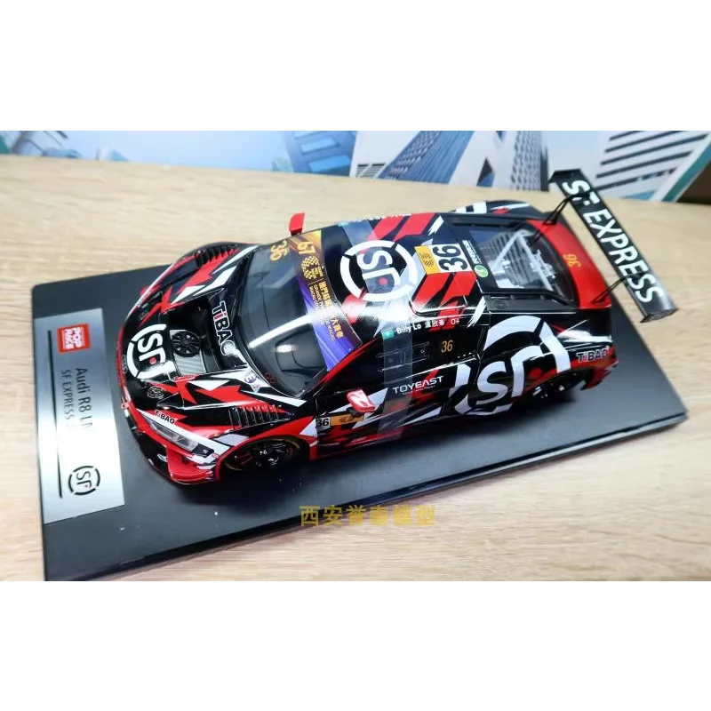 

Diecast POPRACE 1/18 Scale TINY2020 Audi R8 SF Express Painted Alloy Car Model Collectible Toy Gift Souvenir Display Ornament
